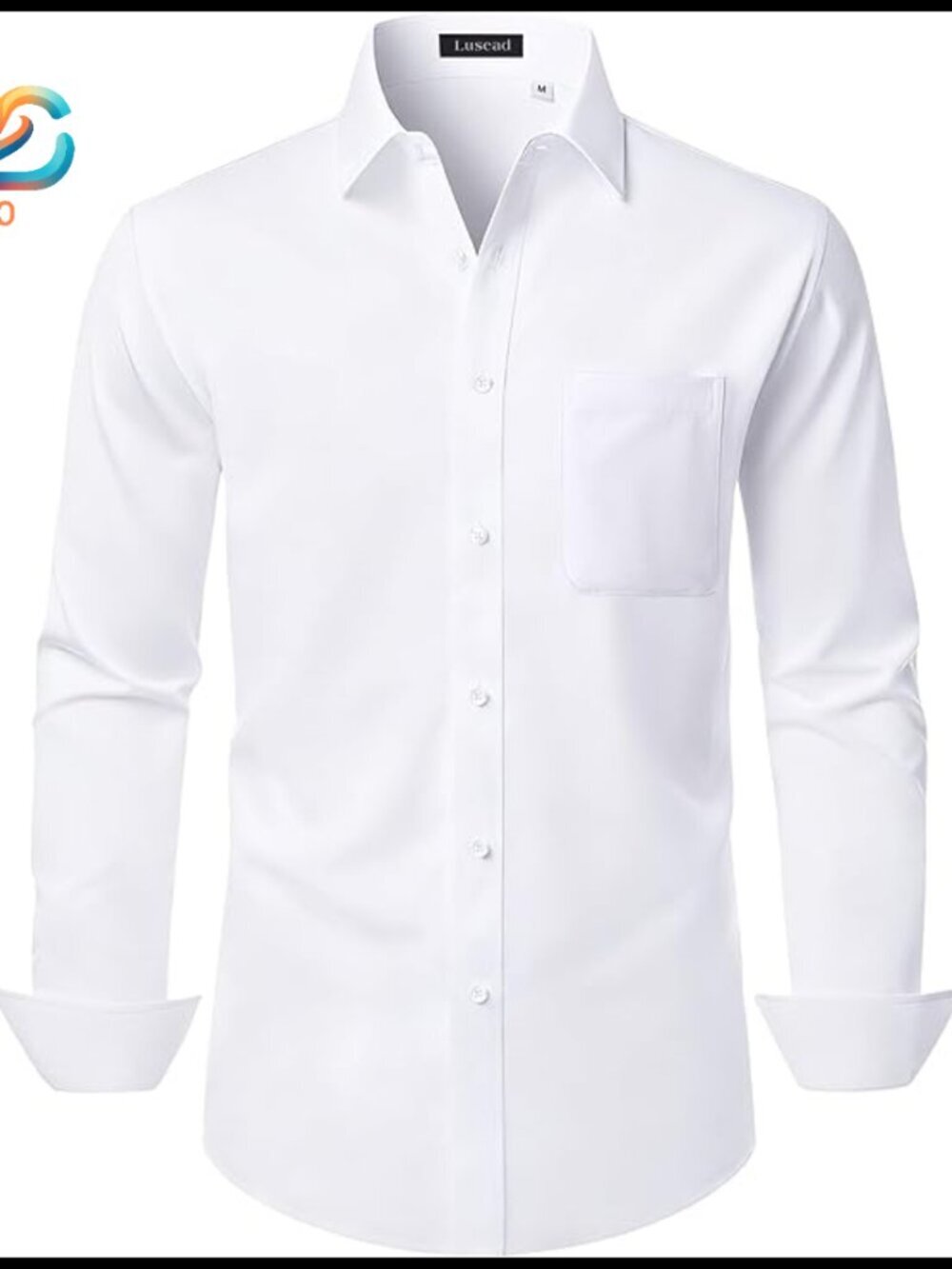 Men's Long Sleeve Stretch Button Down Shirt Regular Fit Wrinkle Free